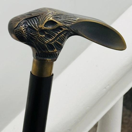 91,44 см трость для ходьбы деревянная трость с ручкой в виде головы кролика подарок