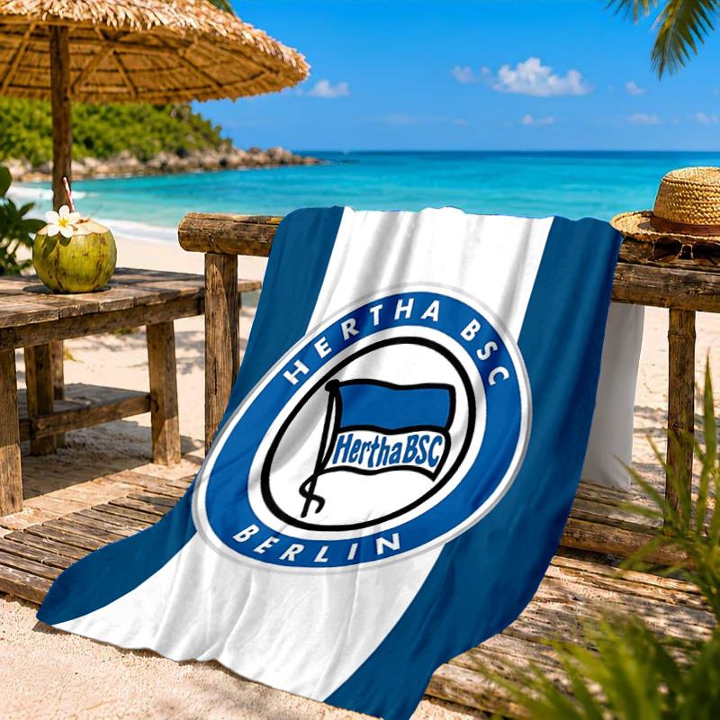 Пляжное полотенце Hertha BSC Berlin, Быстросохнущее, Легко ухаживать, Подходит как для занятий фитнесом, так и для пляжного отдыха, Спортивный незаменимый аксессуар