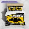 3pcs Duvet Cover Set (1*Duvet Cover + 2*Pillowcase, Without Core), AEK Athens FC Print Bedding Set, Bedroom Decor, All‑Season, Birthday Gift
