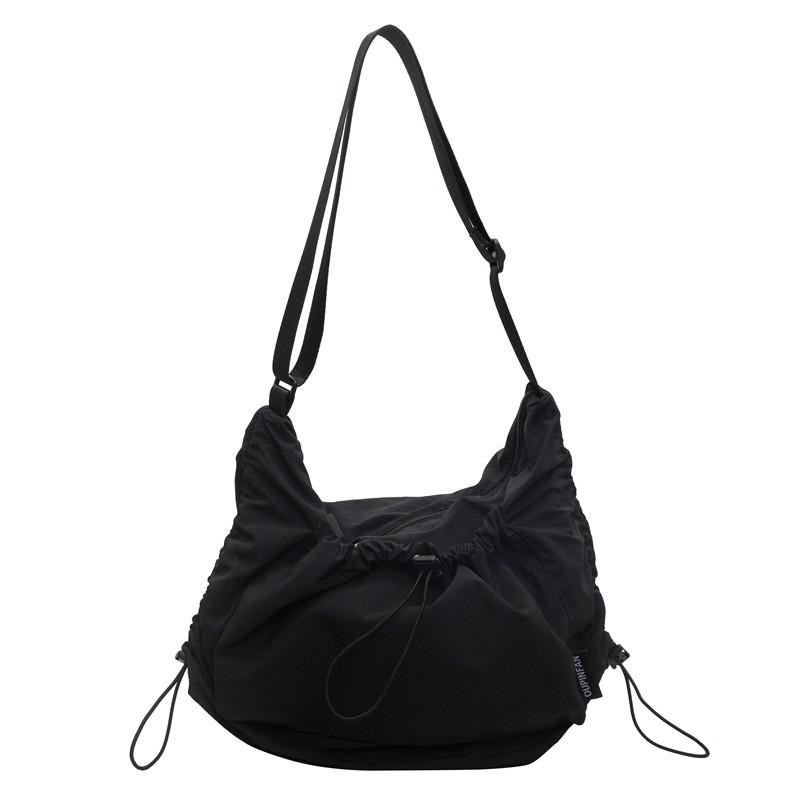 Stylish Fashionable Nylon Crossbody Bag With Folded Design And Smartphone Pocket For Daily Use