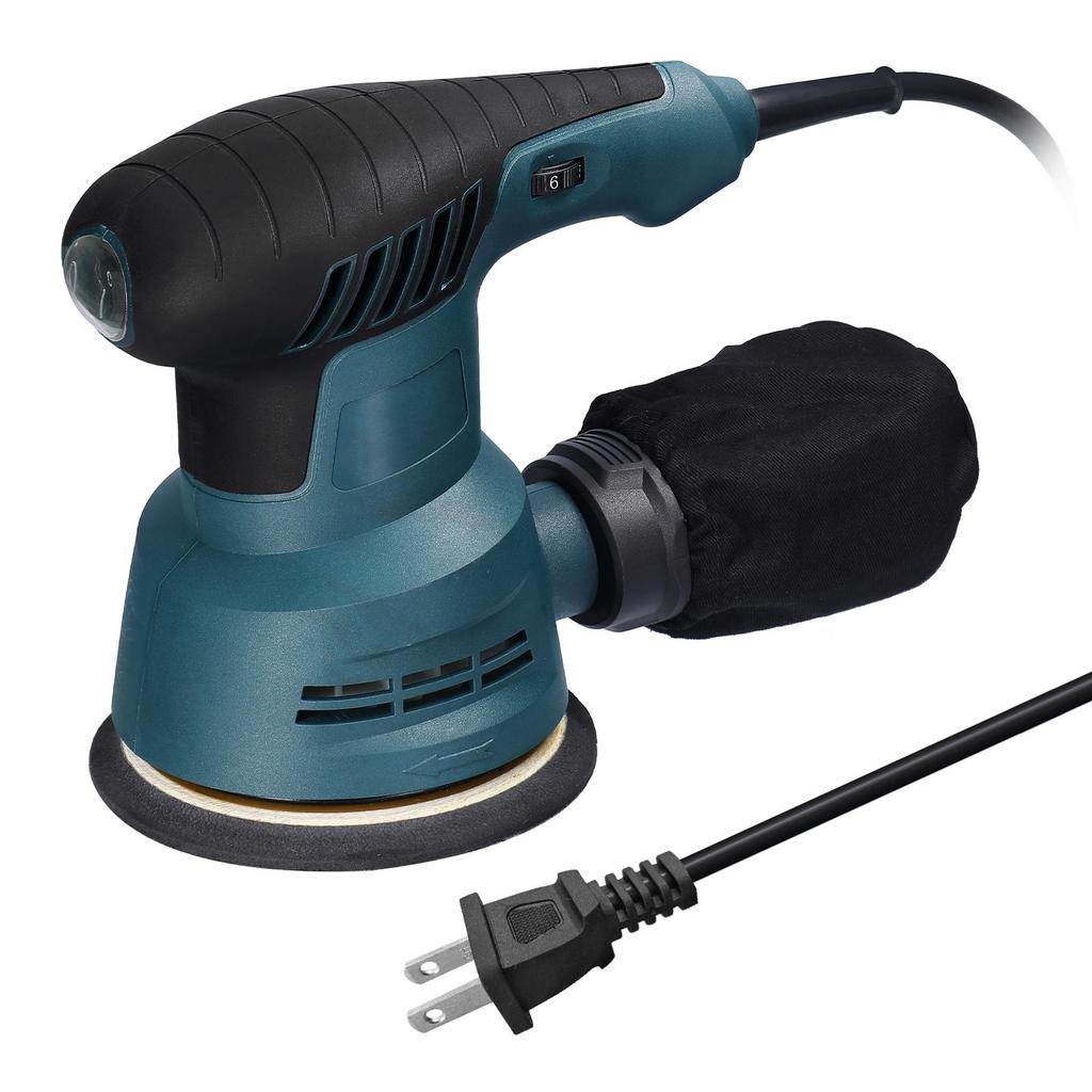 300W Handheld Electric Eccentric Sander 5 Inch 125mm Sanding Plate Electric Sander Wood Processing