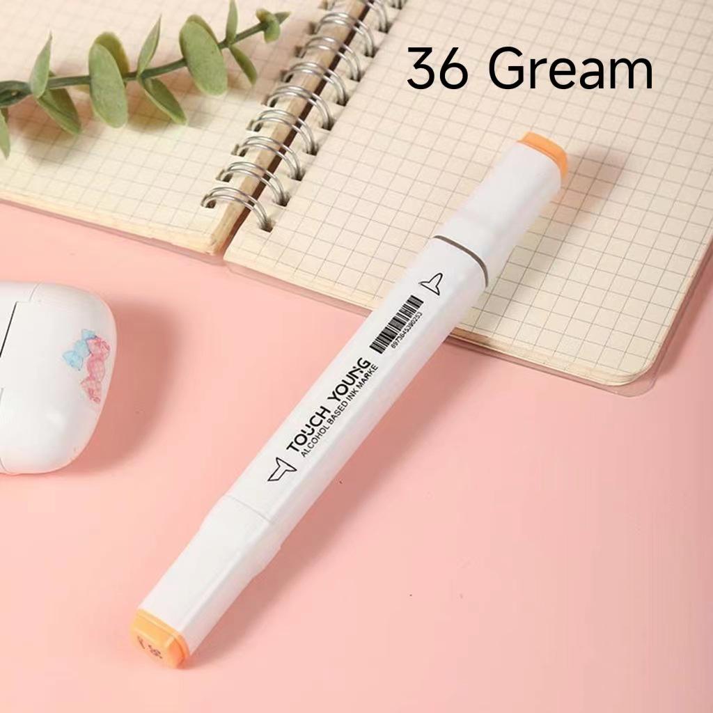 6th Gen Double Tip White Square Barrel Oil-Based Marker for Drawing & Hand-Painting