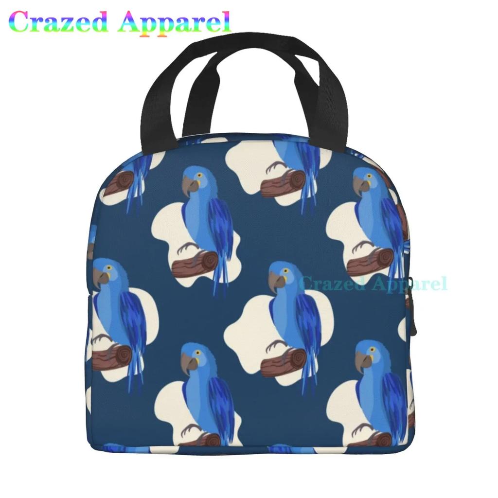 Окрашенные попугаи птицы сливовое дерево ткань Оксфорд сумка для обеда сумка-тоут ланч-бокс многоразовый органайзер сумка для унисекс рыбалка пикник