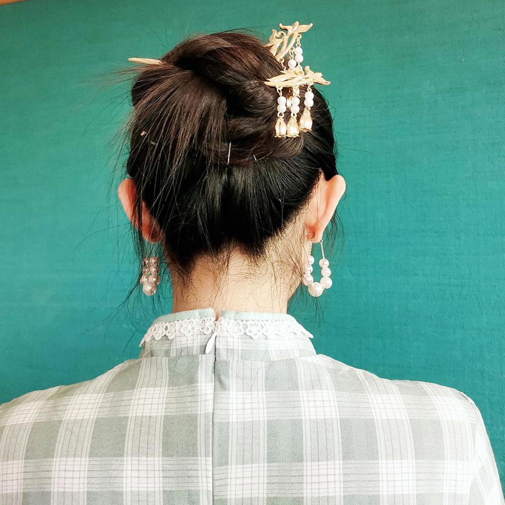 Hair Pin Pearl Tassel Magnolia Chinese Magnolia Hair Pin Chignon Pin Hair Chopsticks Hair Stick