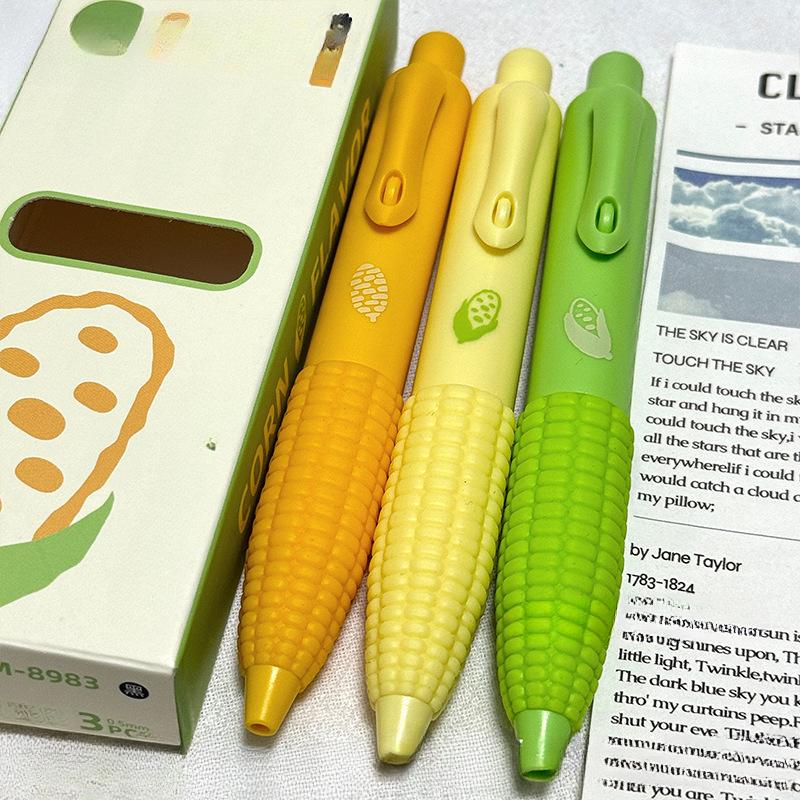 3 шт./кор. креативная гелевая ручка с запахом еды 0,5 мм, быстросохнущая, ручка для записей на экзамене, детский подарок, канцелярские принадлежности для школы