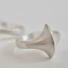 vacactsilver double one pointed ring
