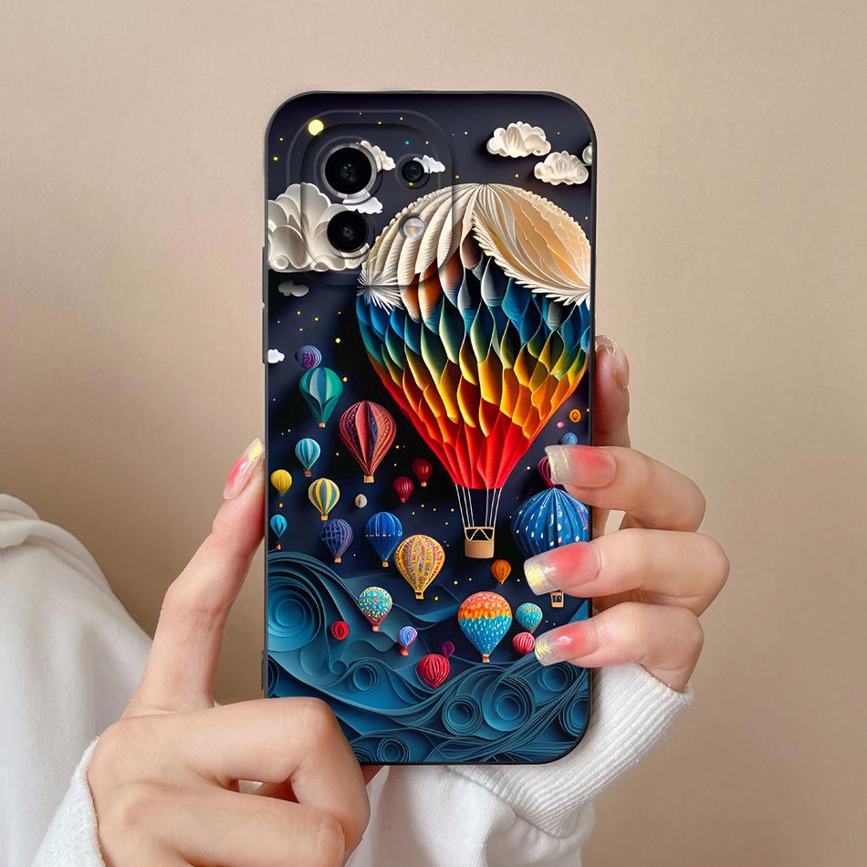 For Xiaomi Mi 11 Lite/Mi 11 Pro Phone Case Full Protection Cute Back Cover For Mi11 Lite Mi 11Pro Soft Liquid Silicone Bumpers