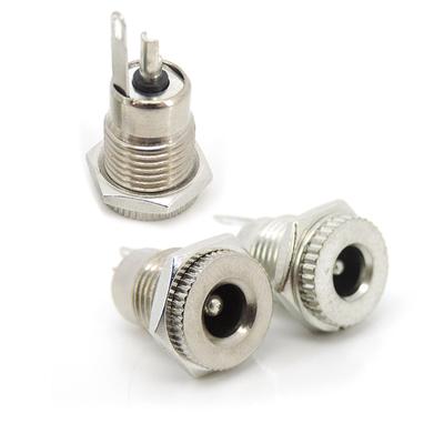 DC099 DC Power Jack Socket Female Panel Mount Connector Metal 5.5 mm x 2.1mm DC-099 Open Hole 11MM 5.5*2.1 5.5*2.5