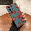 Чехол для телефона с клубничным узором для Samsung Galaxy S25 S24 Ultra S23 S22 Plus S20 FE A54 A55 A15 A35 A50 A51 A71 A72 A73