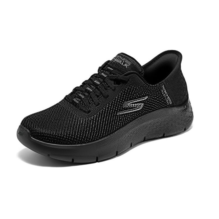 Skechers Слипоны Технология Flash Круглый носок На шнуровке Удобные Универсальные Нескользящие Износостойкие Низкие Повседневные Кроссовки женские 124975-BBK