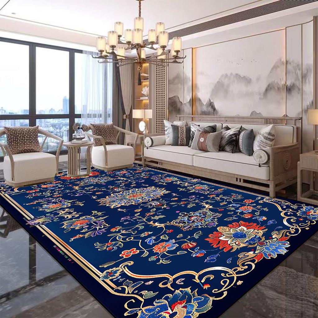 Luxury European Style Large Carpets Living Room Decoration Bedroom Bedside Rugs Lounge Non-slip Washable Coffee Tables Floor Mat