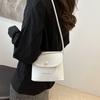 Chic Pu Material Mini Crossbody Bag For Women In Black Khaki Green And White