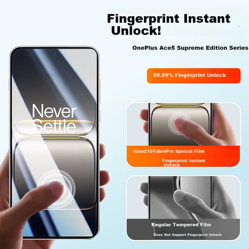 2 Pieces No Black Border Tempered Glass Screen Protector for OnePlus Ace5 Ultimate And OnePlus Ace5 Ultimate Smartphone, HD Anti-Drop Protective Film