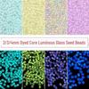 Флуоресцентные светящиеся бусины с окрашенным ядром (2/3/4мм) для изготовления ожерелий своими руками
