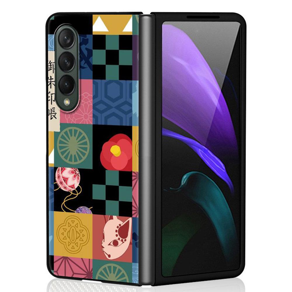 Жесткий чехол для телефона Demon Slayer Cartoon из ПК для Samsung Galaxy ZFold3 Z Fold4 5G ZFold4 Z Fold3 Z Fold 4 Z Fold Print Bag