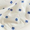 100*150cm Exquisite Blue Flower Embroidery Fabric Literary Flower High-quality Cotton Fabric For Diy Shirts Bed Sheet Quilting