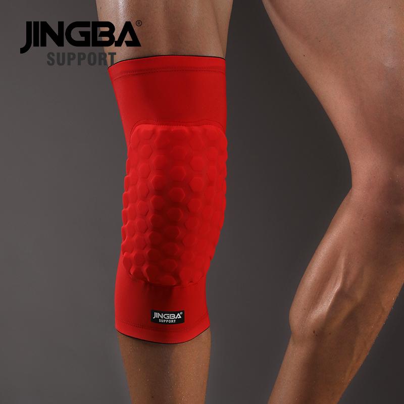 JINGBA SUPPORT 1 шт. Сотовая защитная экипировка Баскетбольные наколенники поддержка Волейбольный наколенник поддержка Спортивный наколенник