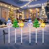 Christmas Tree Lights Solar Stake Lamp Animated LED Lawn Decor Soft Warm Lighting for Garden Path Holiday Display Lights