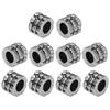 10 Pcs Silver Paracord Lanyard Beads Alloy Decorative Lanyard Beads Durable Paracord Beads  Outdoor