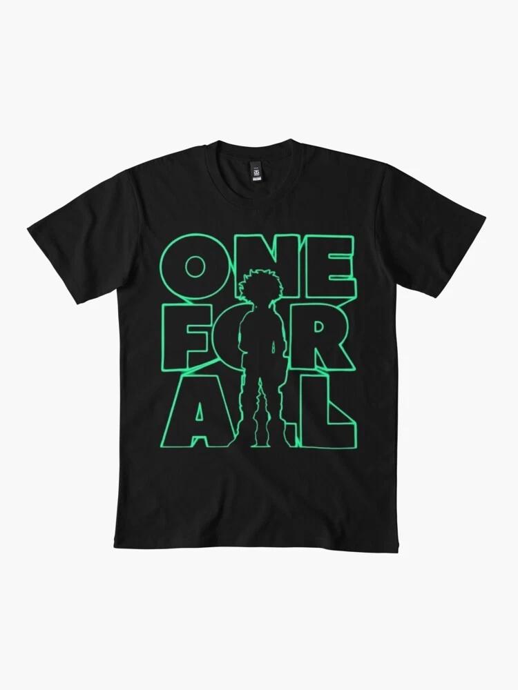 Anime My Hero Academia Deku One For All Black Tshirt Size S4XL