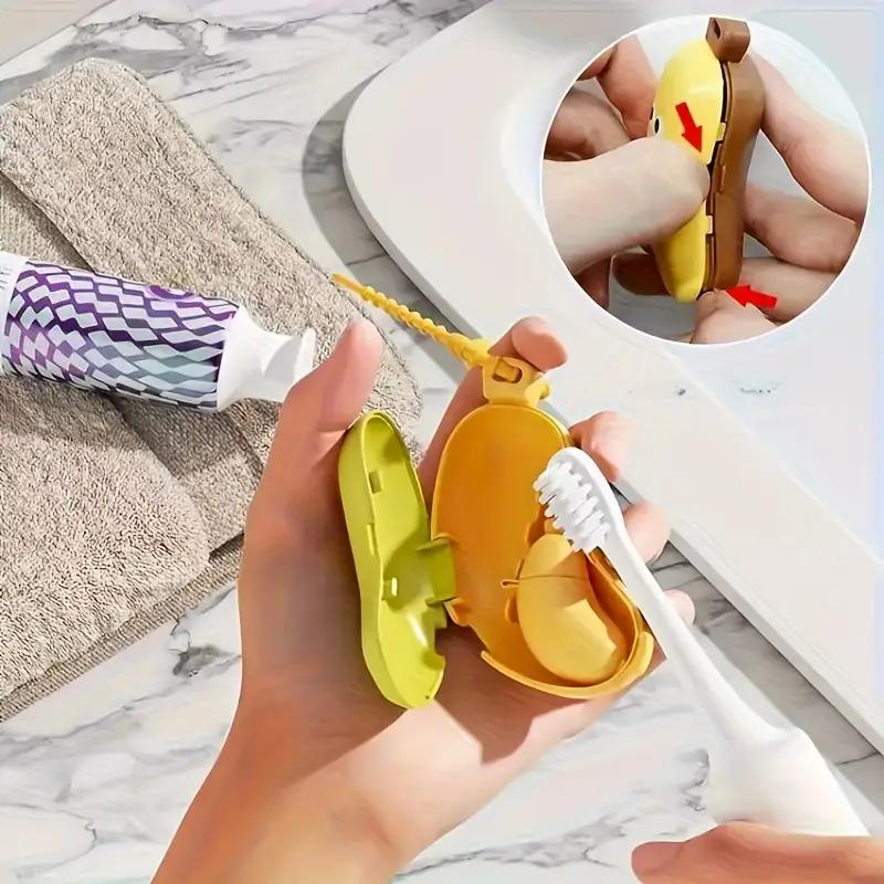 Cute Banana Toothbrush Case - Portable Dustproof Travel Toothbrush Head Protector