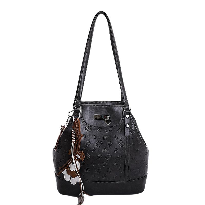 Embossed tote bag women's large capacity 2025 new autumn and winter versatile casual shoulder bag multi-functional backpack backpack