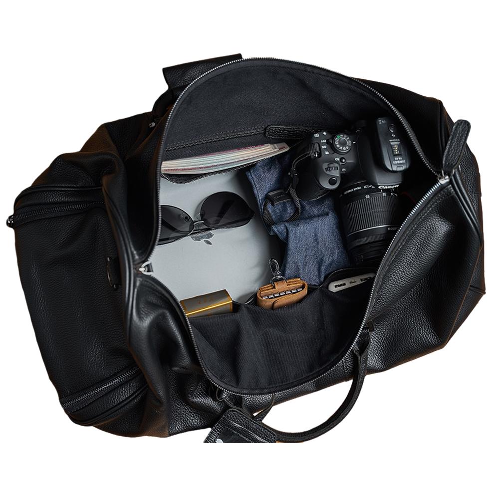 Мужская дорожная сумка из натуральной кожи, повседневная ручная сумка, большая вместительная сумка для фитнеса, карман для обуви на плечо для 18-дюймового ноутбука