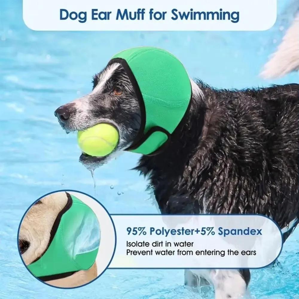 Noise Reduction Dog Ear Covers Hearing Protection Waterproof Pet Ear Muffs Anti-Noise Adjustable Pet Headcover Rainy Day