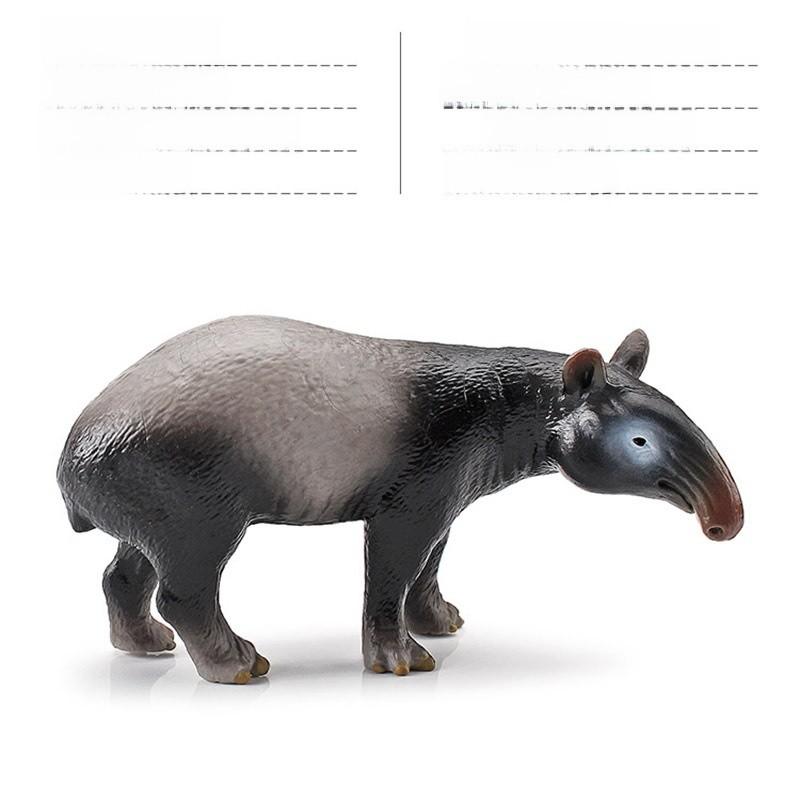 Модели животных из ПВХ: олень-бабирусса, свинья и азиатский тапир для обучения науке