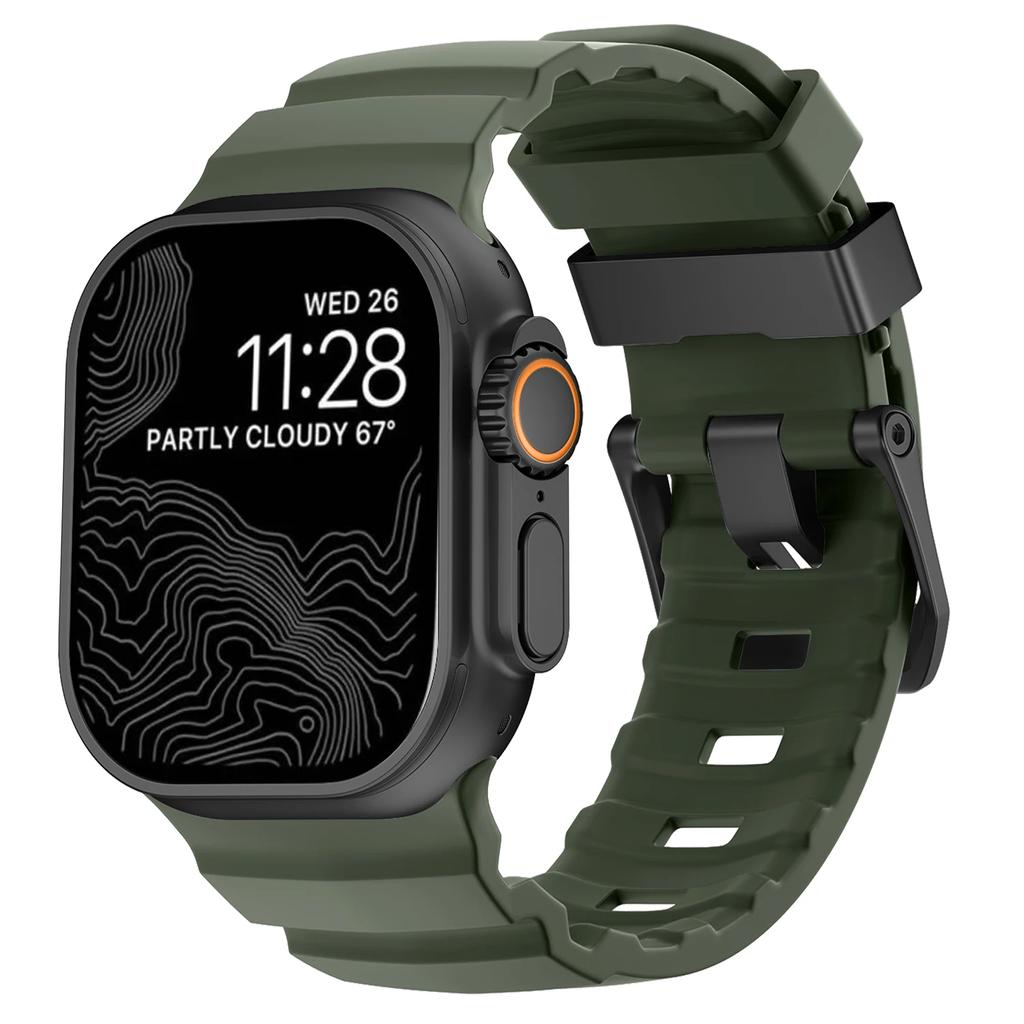 Trail Silicone Strap for Apple Watch Ultra 2 49mm Band Series 10 9 8 7 46mm 45mm Sport Breathable Bracelet iWatch 6 5 4 SE 44mm 42mm Bracelet