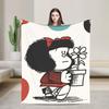 Фланелевое одеяло Mafalda в горошек  Креативное плед-покрывало для дома 150*125см Покрывало