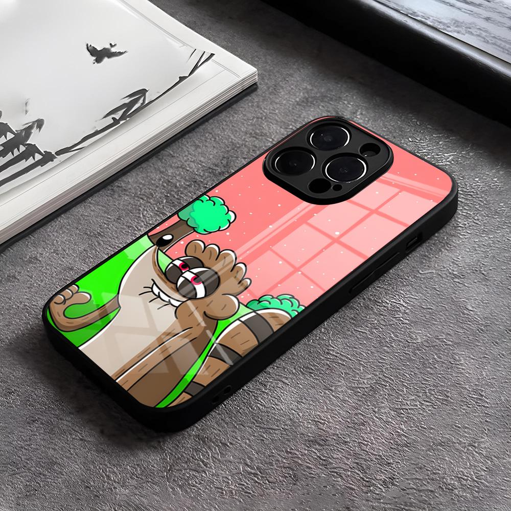 Мультяшный чехол для телефона 'Друзья' Для IPhone 17 15 Pro Max 12 16 14 Plus 11 13 Pro X XR XS 7 8 Plus SE Стеклянная крышка