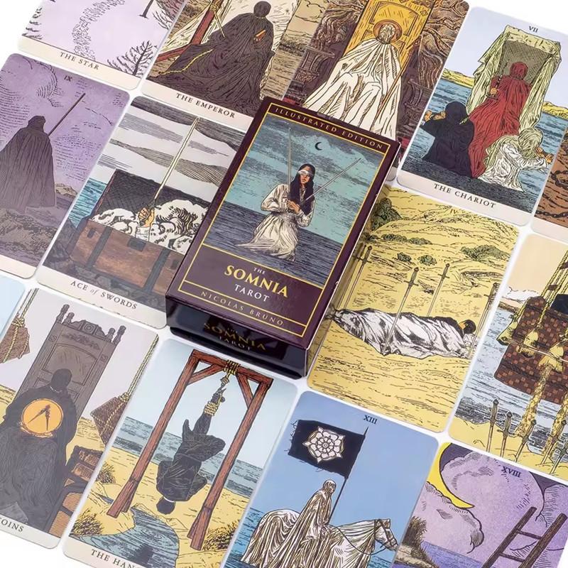 The Somnia Tarot Cards Divination Tools Standard Fortune Telling Tarot Decks for Board Game Fate Divination Gathering Playing