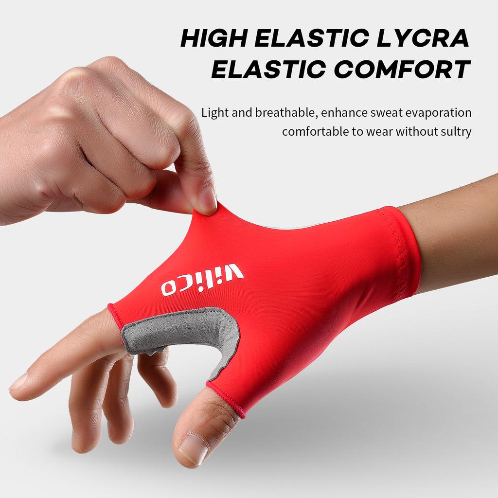 Легкие велосипедные перчатки с полупальцами на открытом воздухе и амортизацией из высокоэластичной ткани, подходящие для самых разных людей