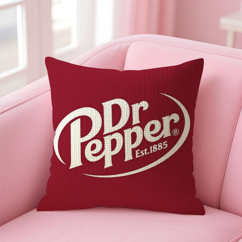 Вишневый Напиток D-Dr-P-Pepper Наволочка Натуральная Льняная Наволочка Двусторонняя Печать Декоративная Наволочка для Дивана Домашний Декор Подарок