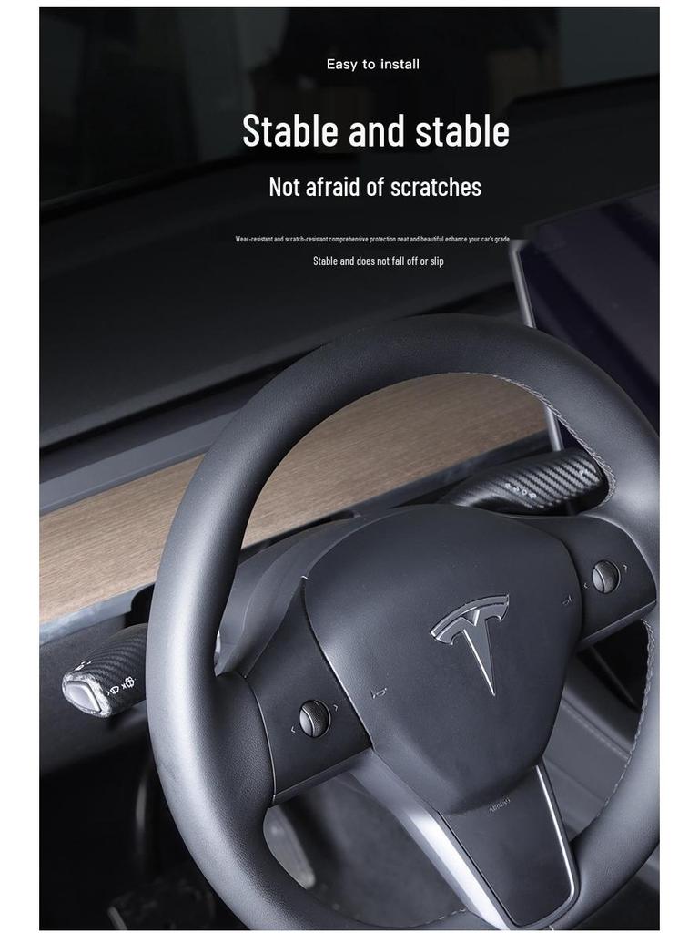 Tesla Model 3/Y Steering Wheel Turn Signal & Wiper Stalk Cover Modification