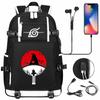 Naruto Print USB Charging Backpack Teen Student Large Capacity Travel Casual School Bag For Boys Girls