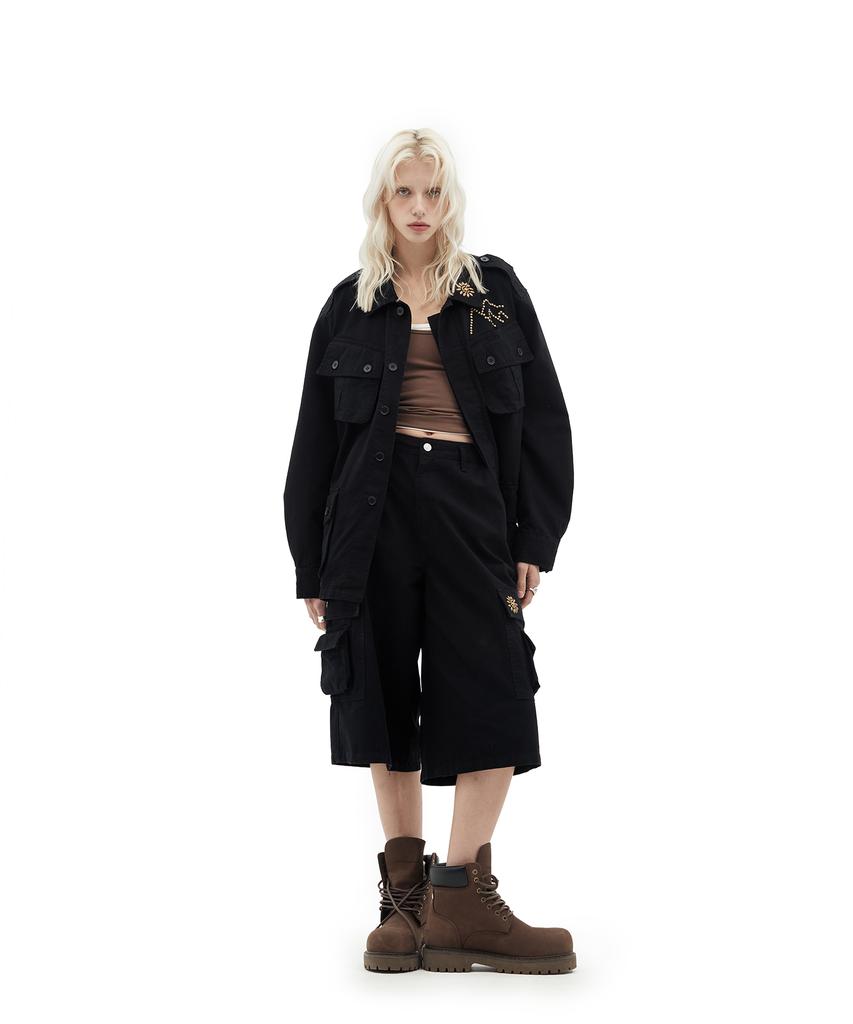 Defgarments Хлопковая полевая куртка [Черная]