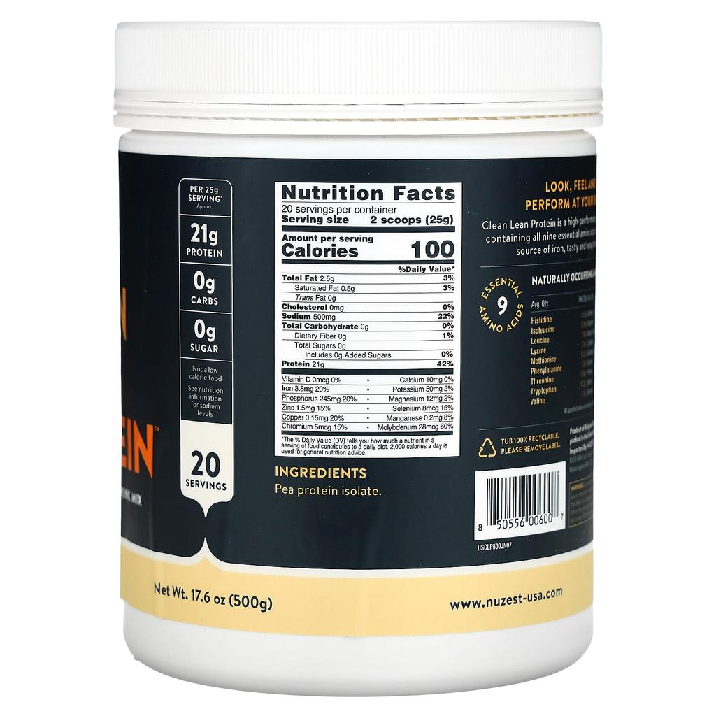Clean Lean Protein, Just Natural, 500G(17.6Oz)