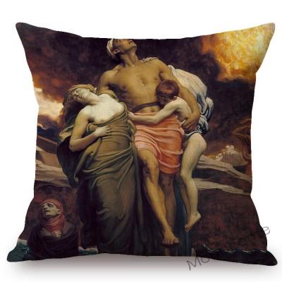 Uk Neoclassicism Academic Style Aestheticism Frederic Leighton Oil Painting Girl Lady Sofa Pillow Case Decorative Cushion Cover