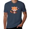 Cute Red Panda Drinking Bubble Tea Tshirt High Quality Durable Tshirt