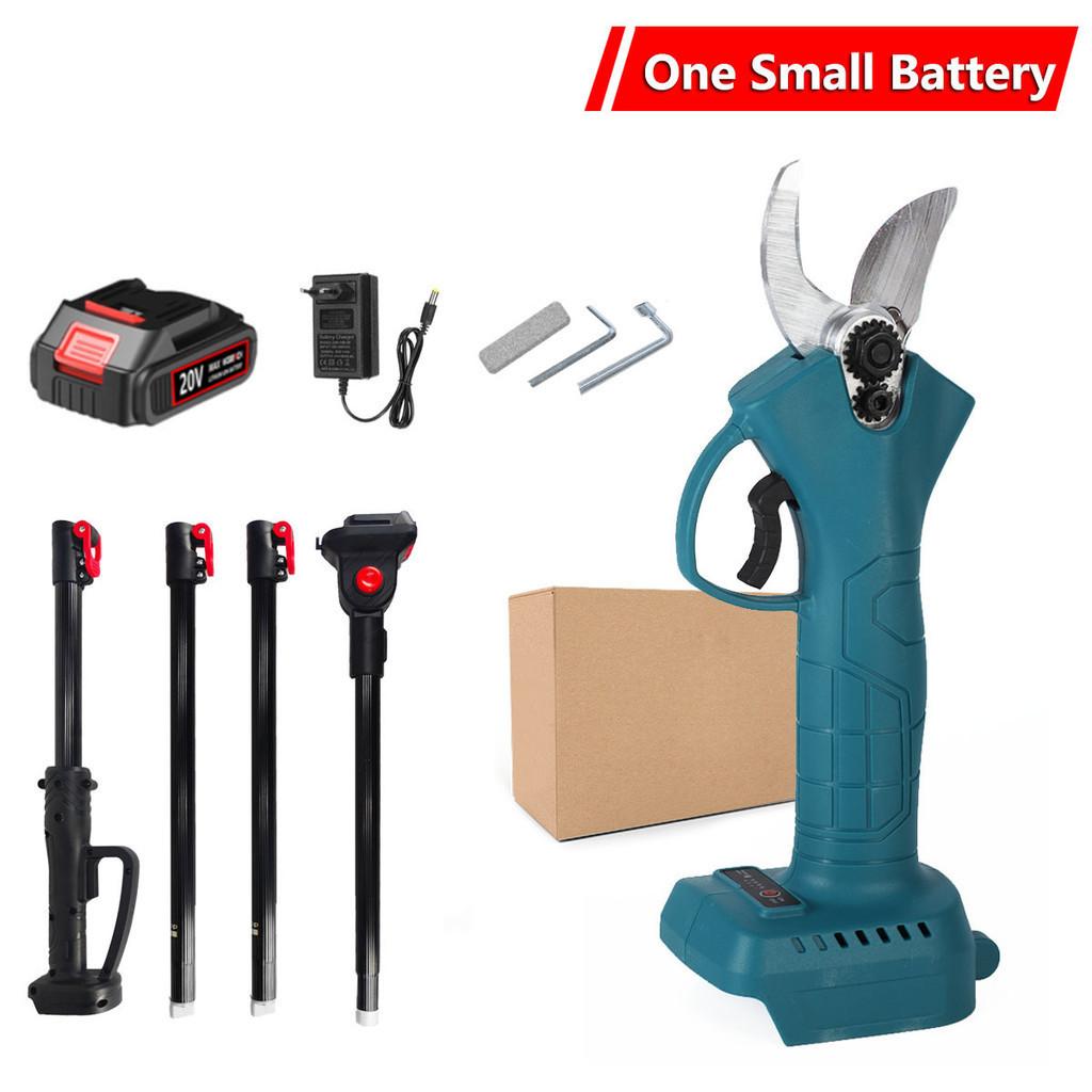 2.3M Extension Pole Brushless Cordless Electric Scissor Portable Pruning Shears Efficient Fruit Tree Bonsai Pruning Branche Cutter Blue