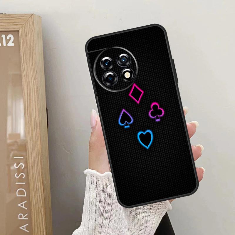 Чехол-кошелек для игральных карт в стиле Покер для OnePlus Nord 5 CE 4 3 2 Lite N20 N30 OnePlus 15 13 12 R 10T 13T 10R 8T 9 10 11