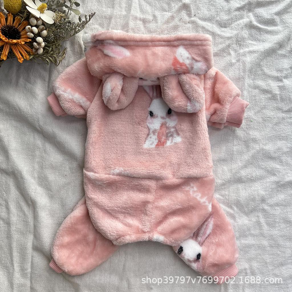 Dog Clothes Autumn and Winter Small and Medium Dog Double Sided Flannel Teddy Pomeranian VIP Piece Pet Clothing