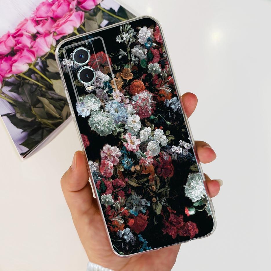 Чехол для Vivo Y76s Чехол для Vivo Y76 5G Стильный Расписной Чехол Прозрачный Силиконовый Чехол для Телефона Для Vivo Y74s Y 76 s VivoY76 5G Мягкие Fundas Coque