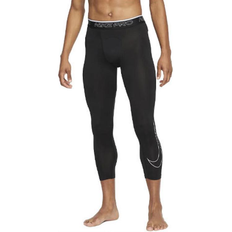 Nike Pro Dri-FIT Slim Fit Длинные брюки для фитнеса Мужские штаны Черные DD1919-010