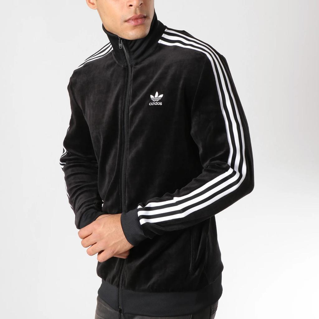 Adidas Куртка Originals Trefoil Casual Sports Stand Collar Striped Jacket Men Jackets Black DX3626