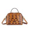 Johnature Retro Woven Large Capacity Handbag Genuine Leather Versatile Soft Cowhide Women's Shoulder Bag