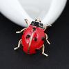 Enamel Red Ladybug Insect Brooch Beetle Brooch Scarf Brooch Jewelry Gift