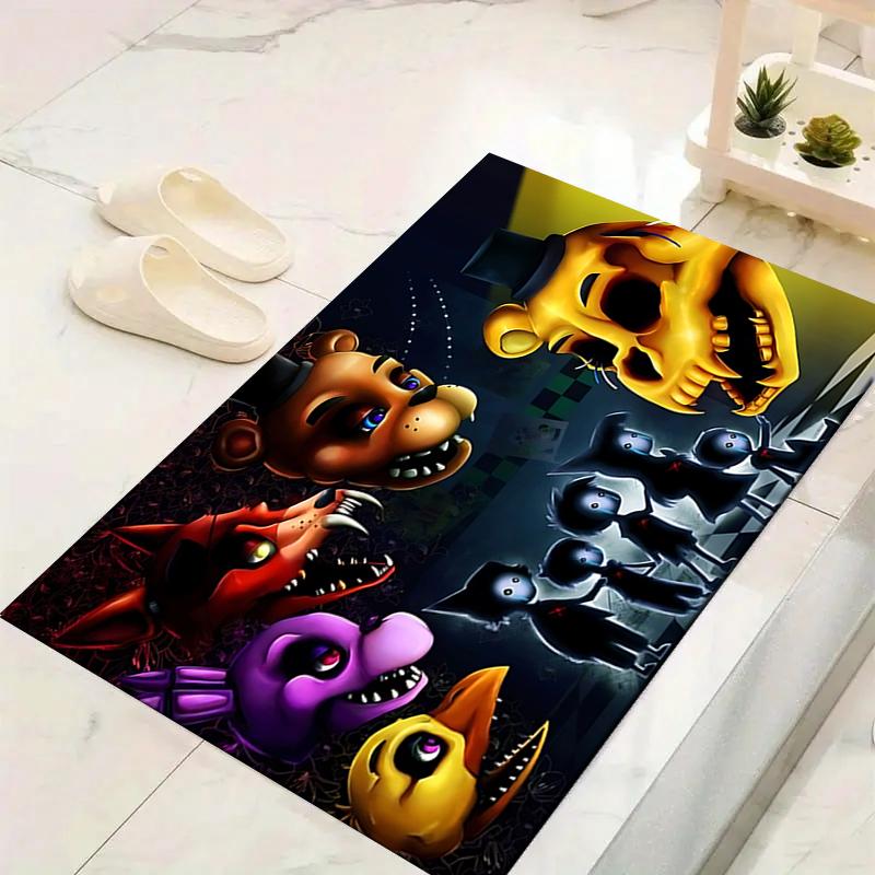 1Pc Five Nights Freddy'S Horror Rug, Office Carpet Indoor Outdoor Doormat, Non-Slip, Comfortable, Living, Christmas Halloween, Xmas Gift Y157